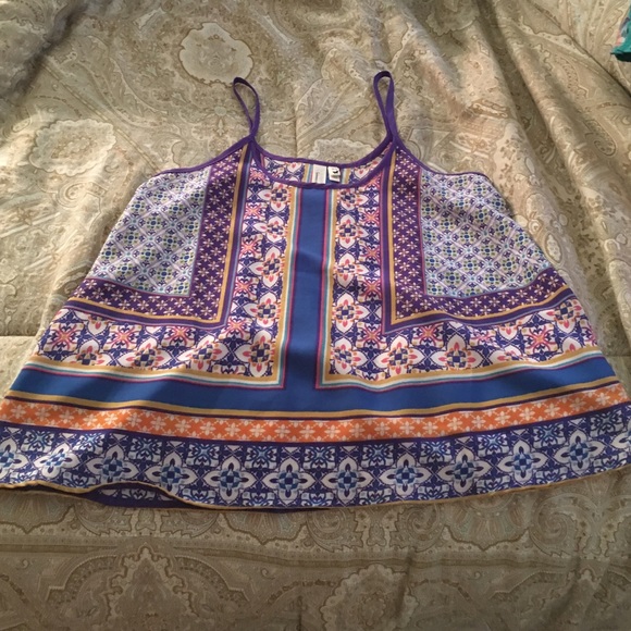 Bohemian tribal spaghetti strap top XS
