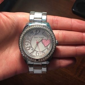 Silver Betsey Johnson watch