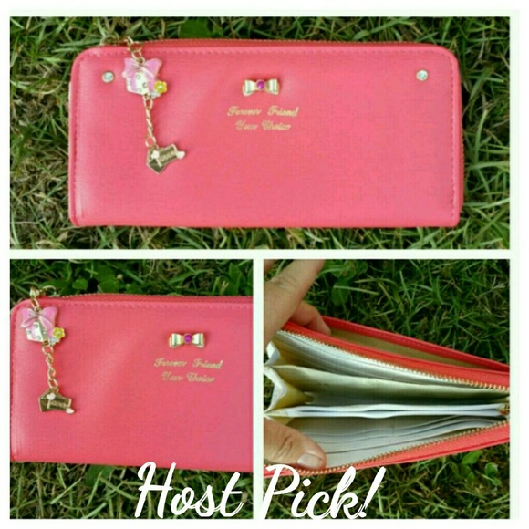 Handbags - NEW Wallet Accordion Bow dangle detail