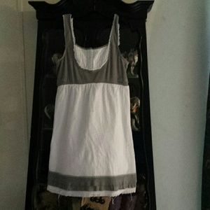 Cute grey and white summer dress