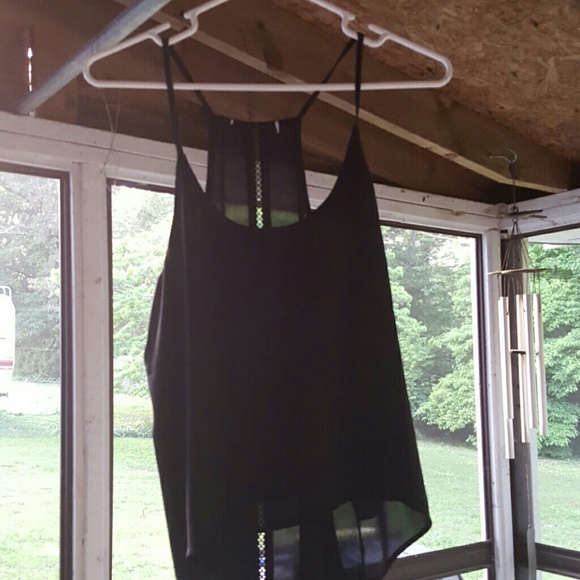 Black silk top