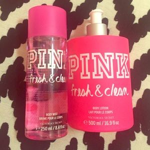 Victoria secret FRESH & CLEAN body lotion&spray!