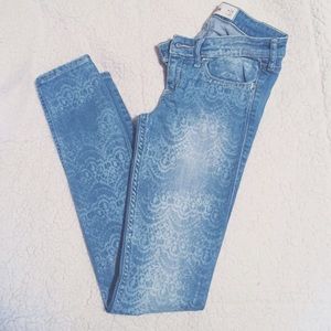 Hollister printed skinny jeans