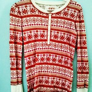 Red and Pink Winter Sweater