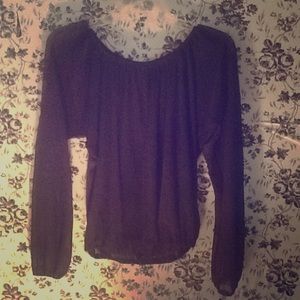 Back Cutout Navy Shirt