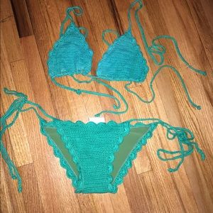 Crocheted bathing suit