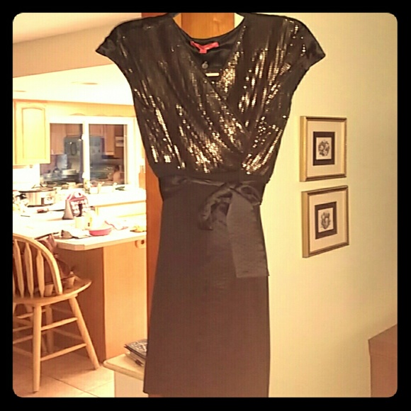 Narciso Rodriguez Dresses & Skirts - Black w/Gold Sequins Classy Cocktail Dress NWT