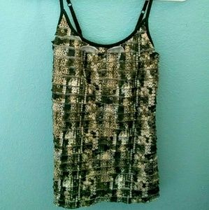Green Sequins Tank Top