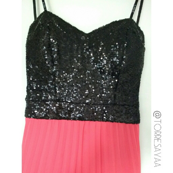 Strapless Sweetheart Sequin Chiffon Gown