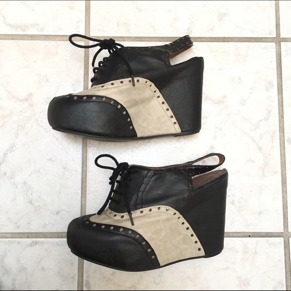 Jeffrey campbell oxford wedges slingback size 7.5