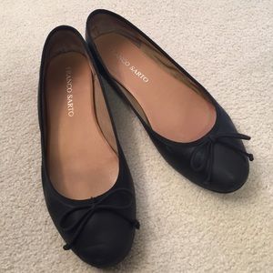 Black Franco Sarto leather flats