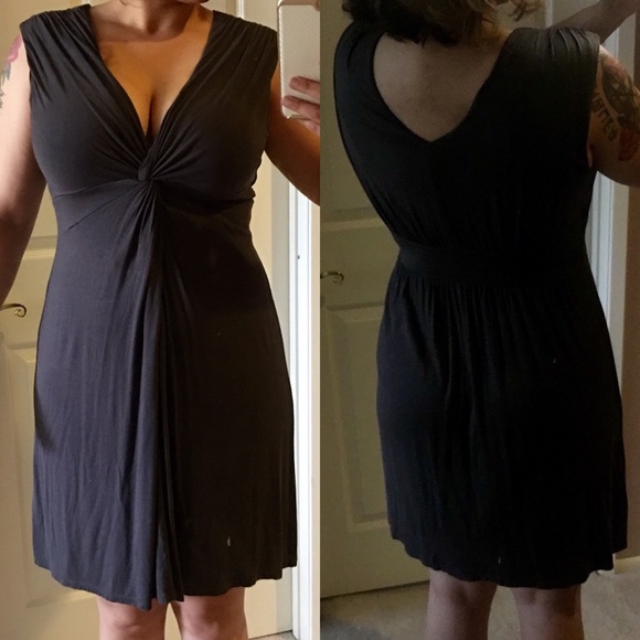 Express Gray Twist Front Dress