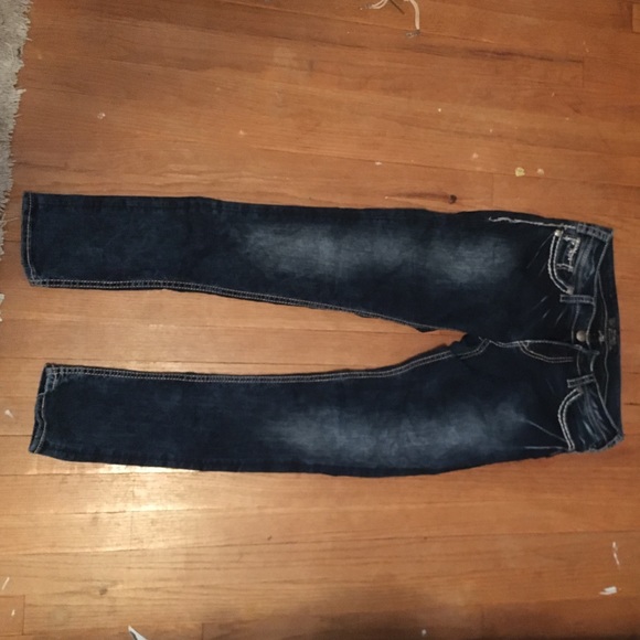 Silver skinny jeans