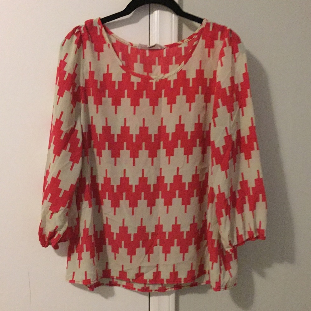 Peaches and cream blouse