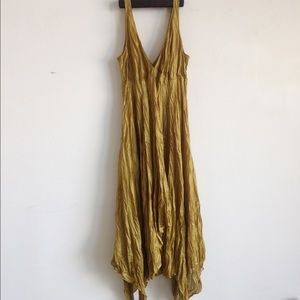 Banana Republic crinkled silk dress