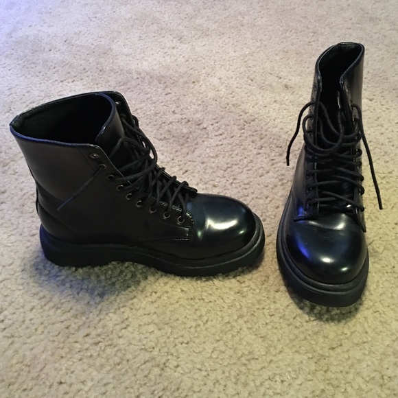 Forever 21 black combat boots