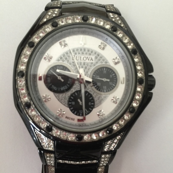Bulova Black Chronograph Watch