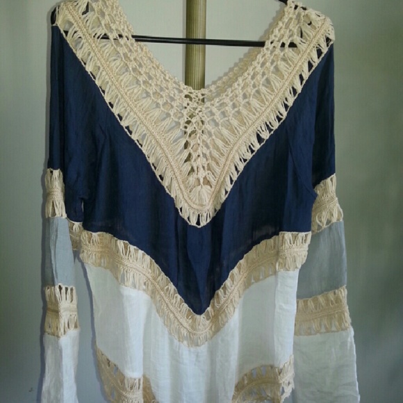 Boho crochet tunic
