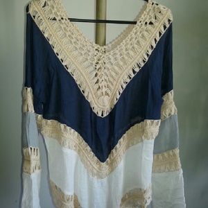 Boho crochet tunic