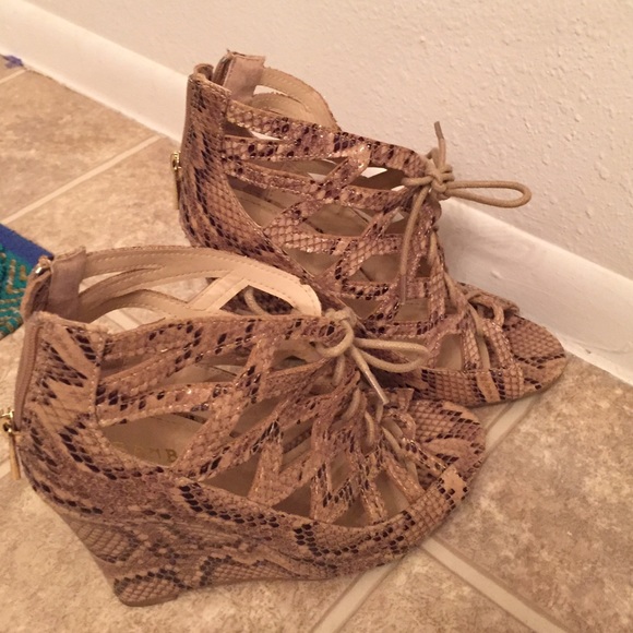 Snake skin wedges - Picture 4 of 4