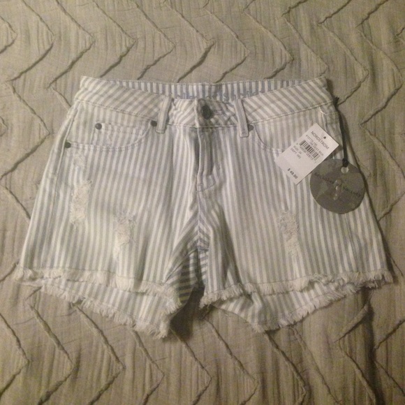 NWOT Articles of Society striped cutoffs