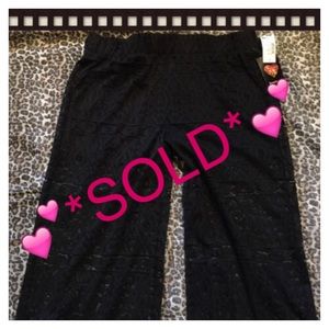 ❌❤️SOLD❌❤️Black lace pants 💕💗swim suit cover ups