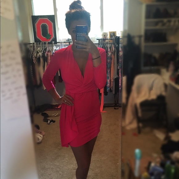 Pink VS long sleeved dress XS