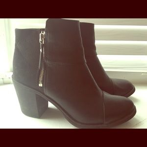 H&M Black Zip Booties