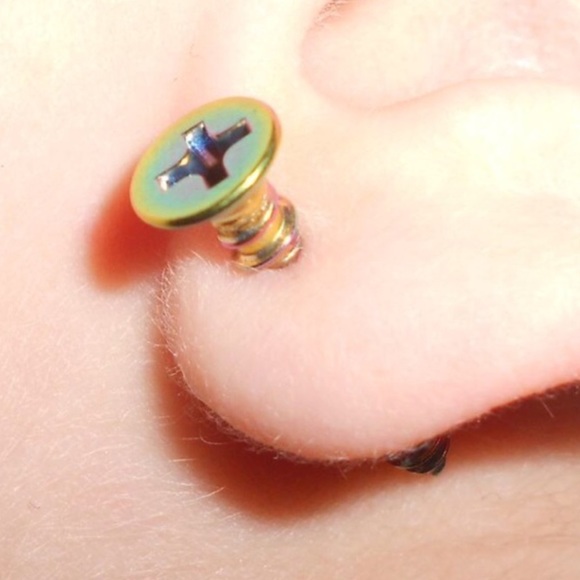 Multicolor Screw Earrings - Picture 4 of 4
