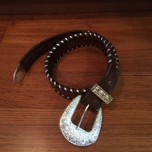 Vintage leather and silver belt Vintage leather and silver belt