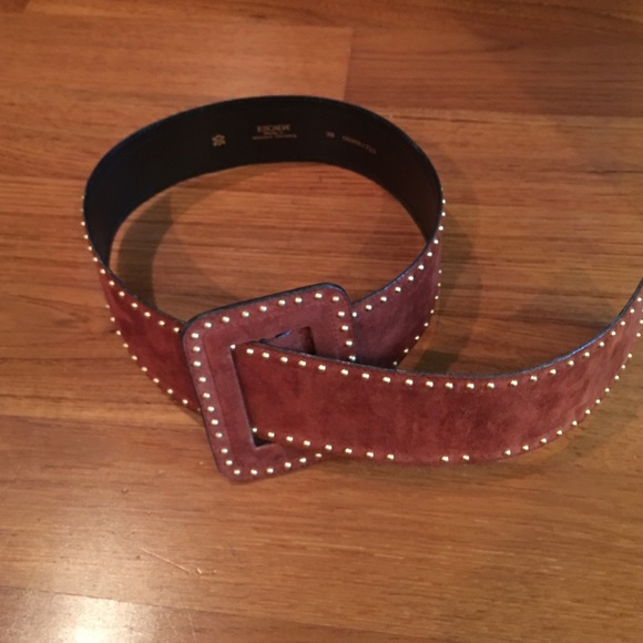 Vintage escada cognac suede belt