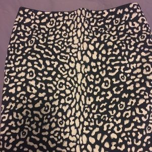 Leopard print pencil skirt