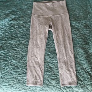 Grey Lululemon crop yoga pants size 4