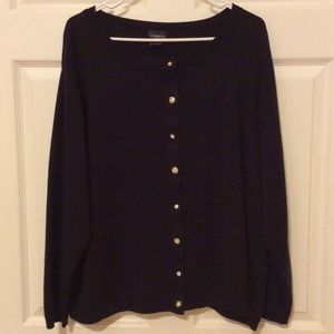 Beautiful black sweater with diamond buttons
