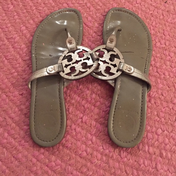 AUTHENTIC Tory Burch silver miller sandal