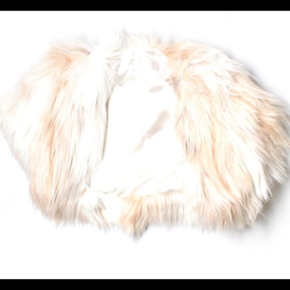 Faux fur shrug