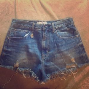 Hollister high-rise denim short-shorts