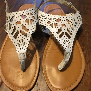 Charlotte Russe white sandals
