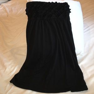 Cover up black dress.