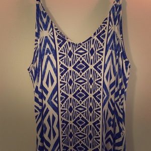 beautiful blue and white long maxi dress !