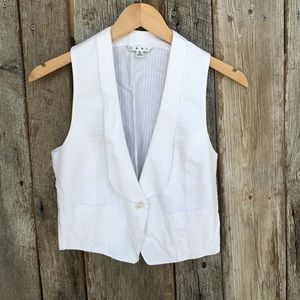 Cabi, white vest, small, make up stain