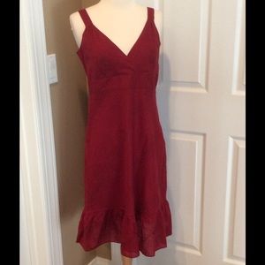 Gap burnt red sun dress with embroidery SZ 4