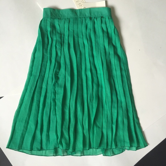 REPOSH High Waisted Pleated Green Skirt