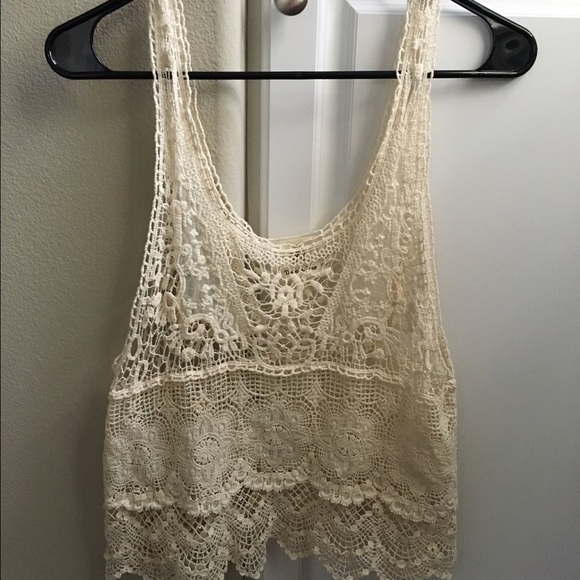 Crochet Tank Top Ivory