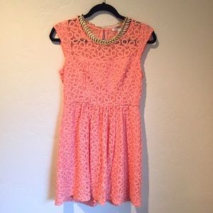 SALMON DRESS BY LOVE 21