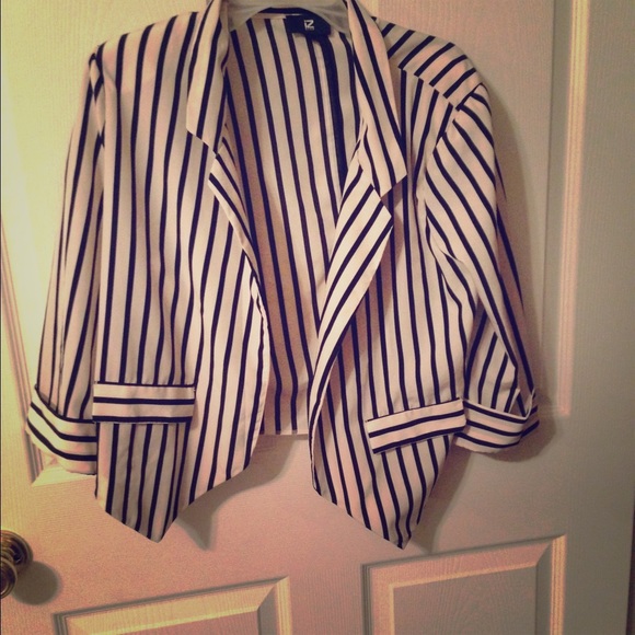 Black and white blazer