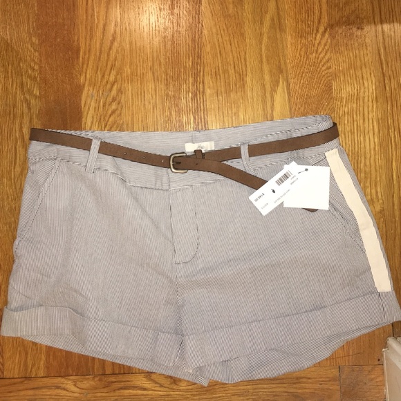 Joie seersucker shorts with belt
