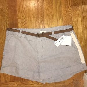 Joie seersucker shorts with belt