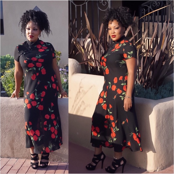 Floral Vintage Japanese Style Dress. Fits M/L