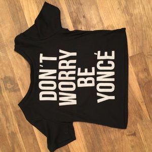 black yonce' crop top